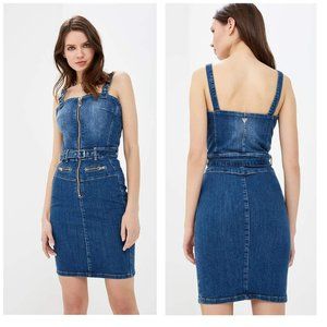 New GUESS Women's Belted Jean Dress sz XS